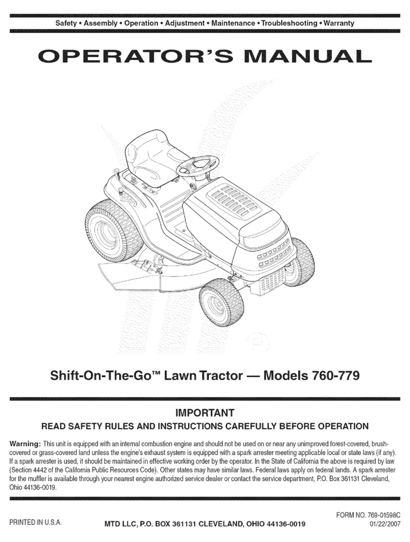 MTD Shift-On-The-Go 760 Operator's manual