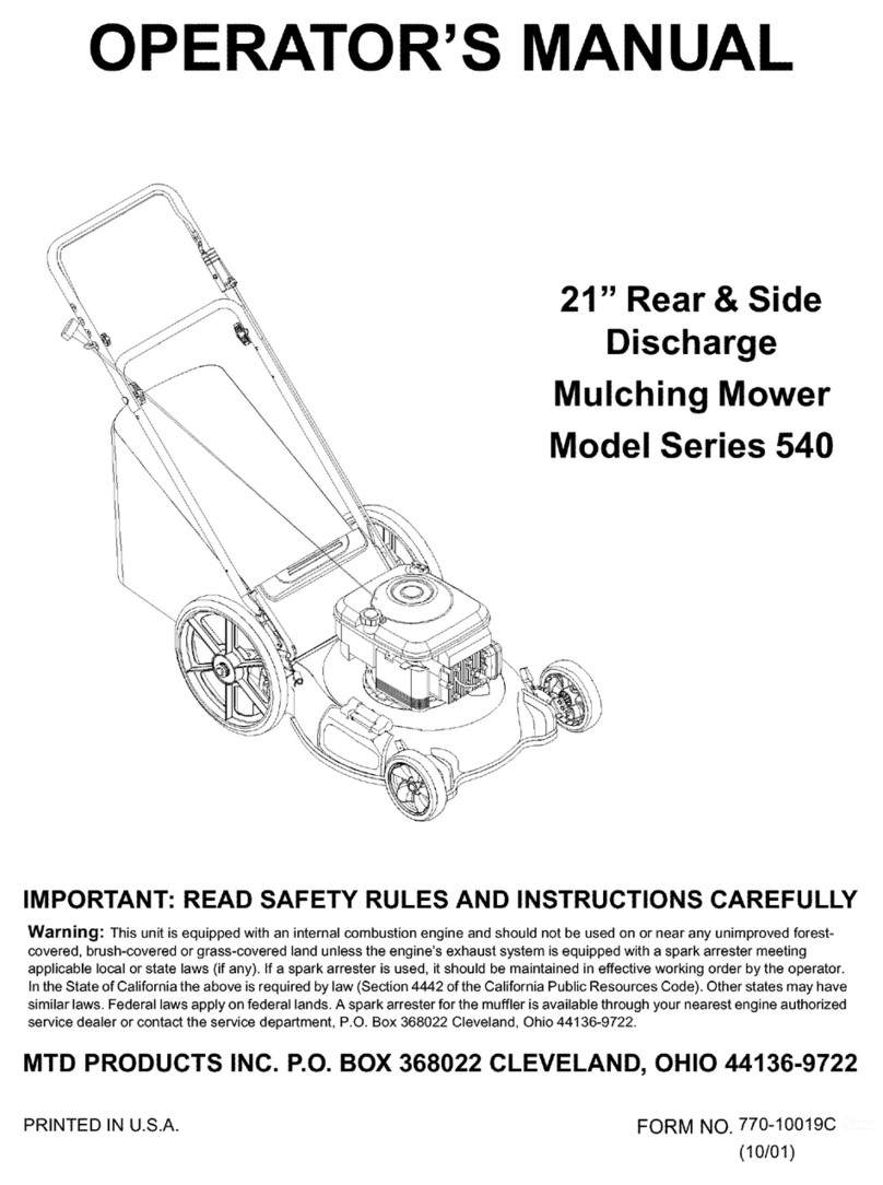 MTD 540 Series User manual