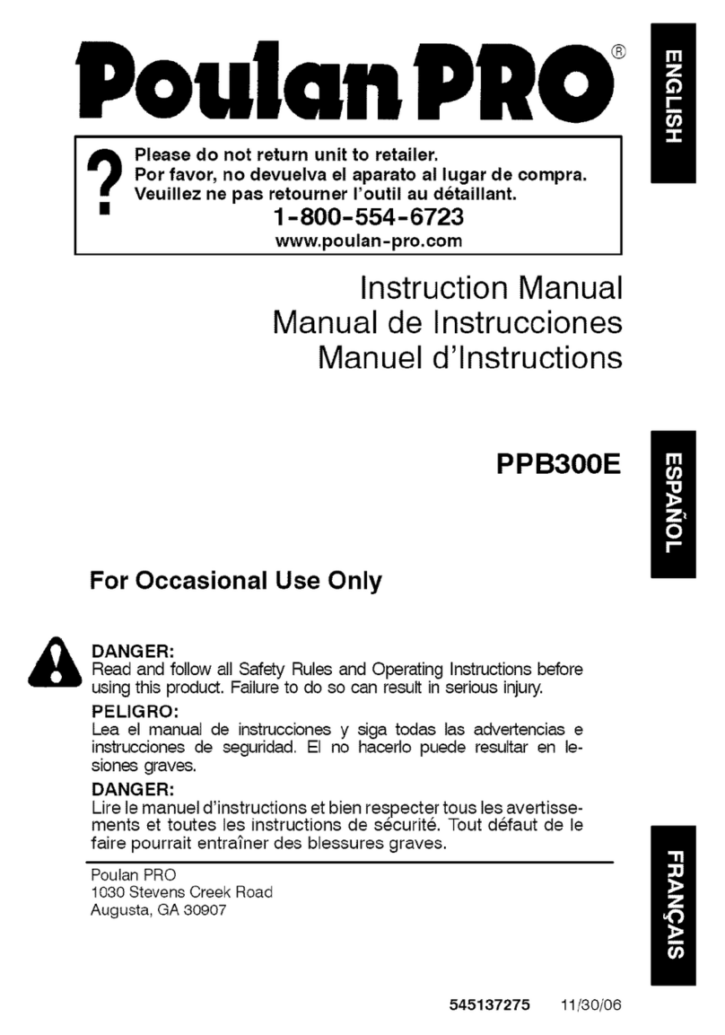 Poulan Pro PPB300E instruction manual