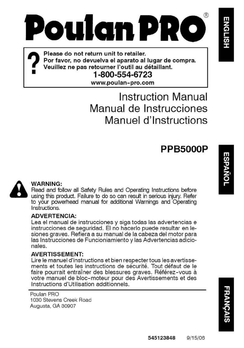 Poulan Pro PPB5000P instruction manual