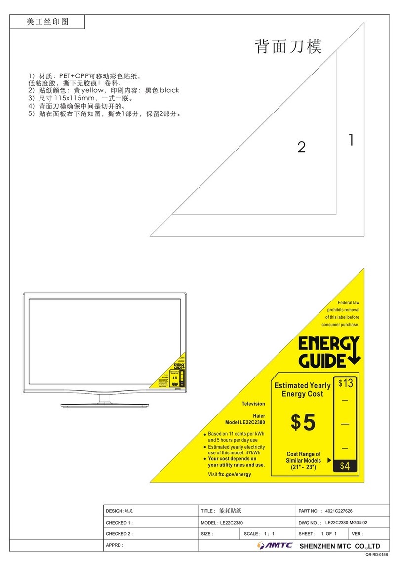 Haier LE22C2380 Assembly instructions