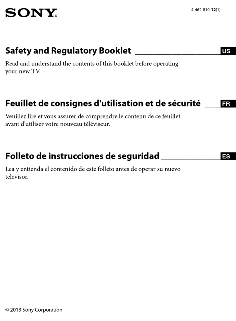 Sony XBR-55X900A User manual Sony XBR-55X900A User manual