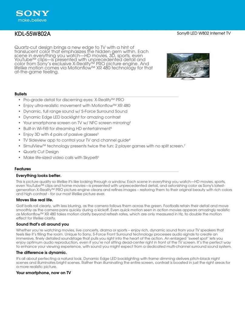 Sony Bravia KDL-55W802A User manual