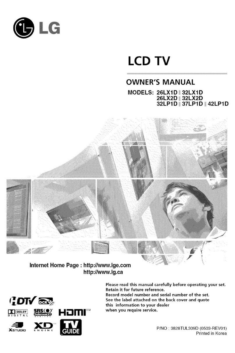 LG 26LX1D - - 26" LCD TV User manual LG 26LX1D - - 26" LCD TV User manual