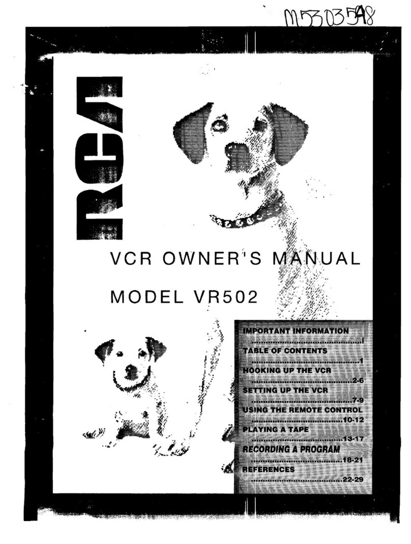 RCA VR502 User manual