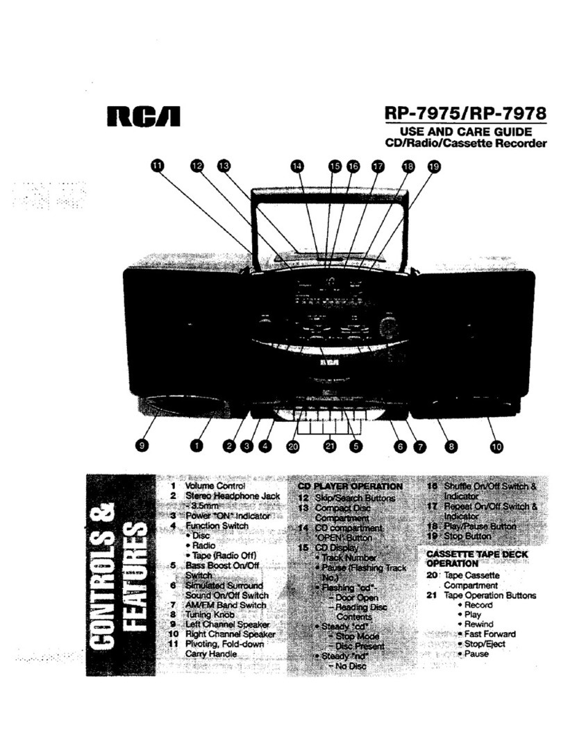 RCA RP7975 Use and care guide