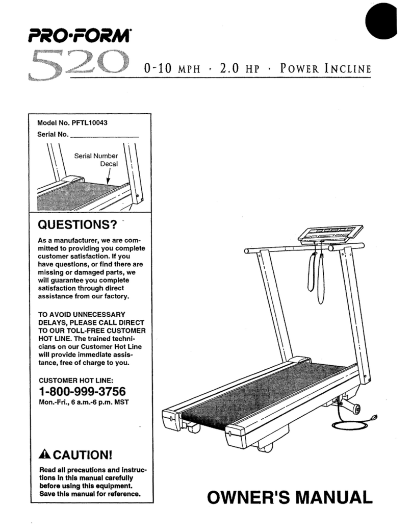 Pro-Form 520 User manual