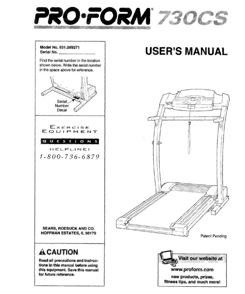 Pro-Form 730CS User manual