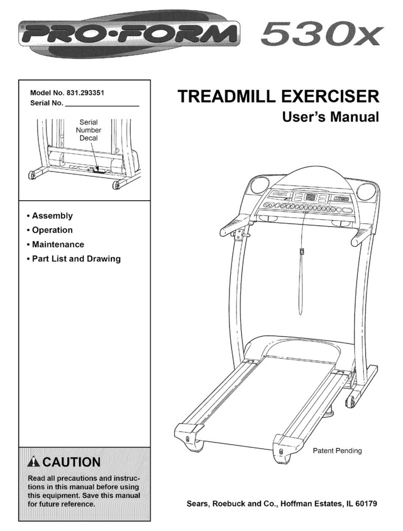 Pro-Form 530X User manual
