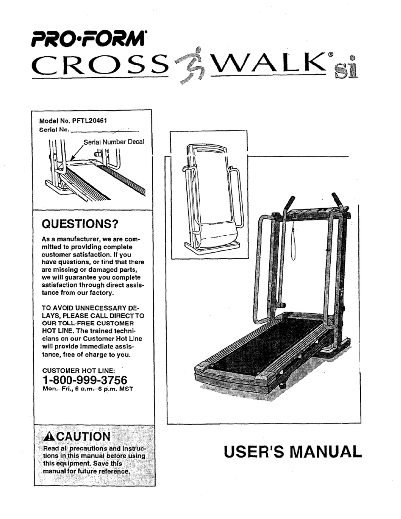 Pro-Form CROSSWALK si User manual