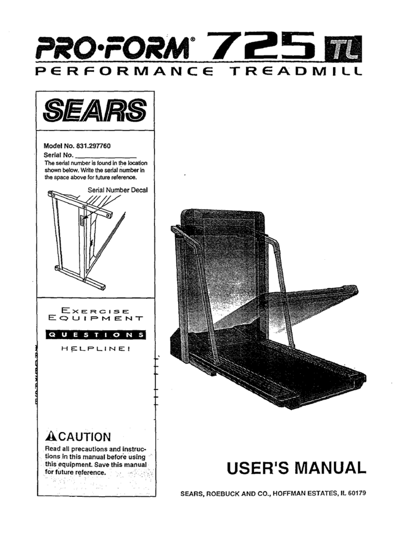 Pro-Form 725tl User manual