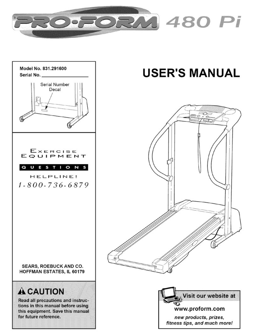 Pro-Form 480 Pi User manual