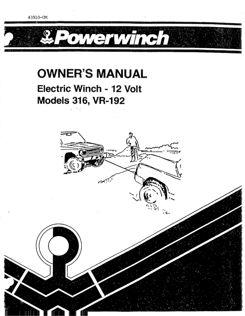 POWERWINCH 316 owner's manual