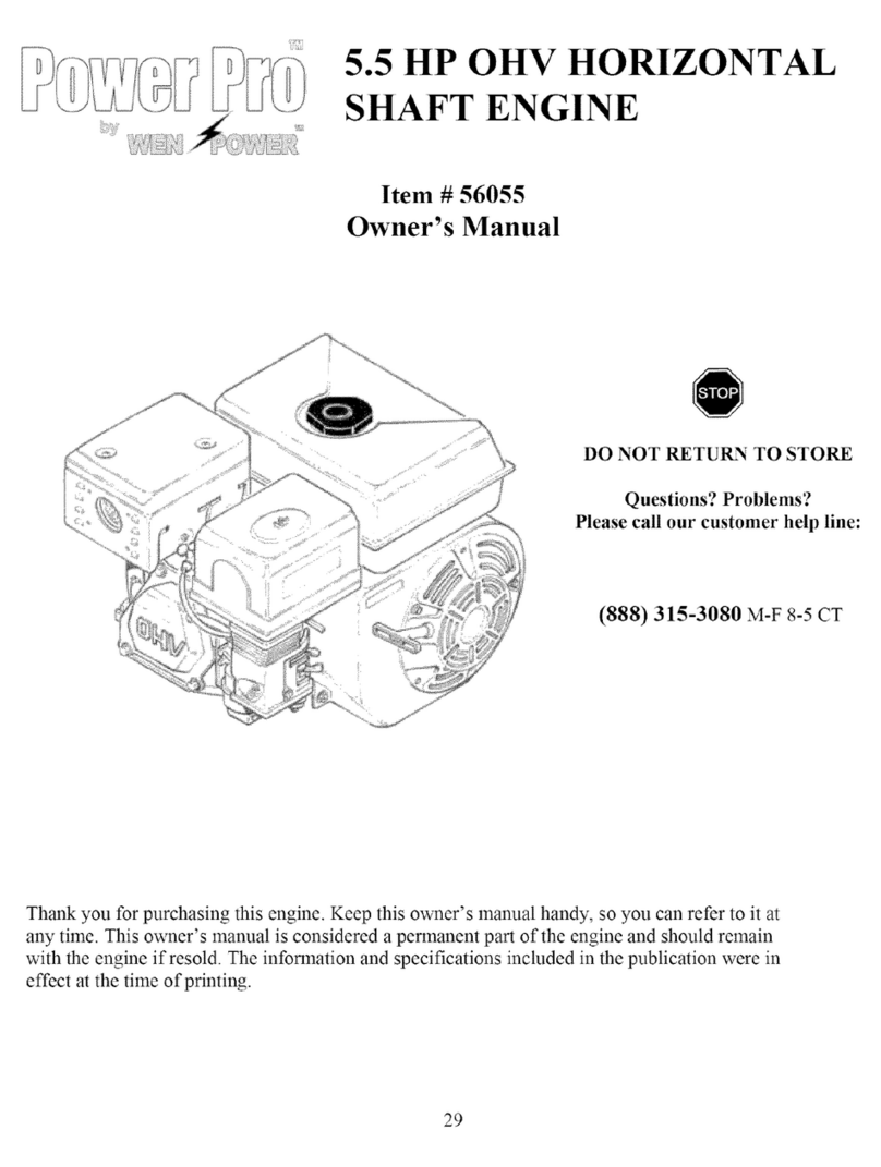 WEN POWER Power Pro 5.5 HP OHV User manual