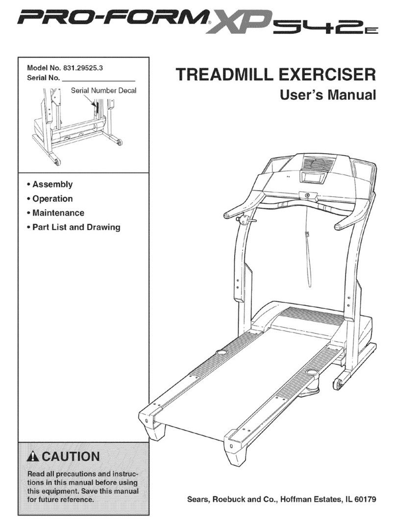 Pro-Form XP 542e User manual
