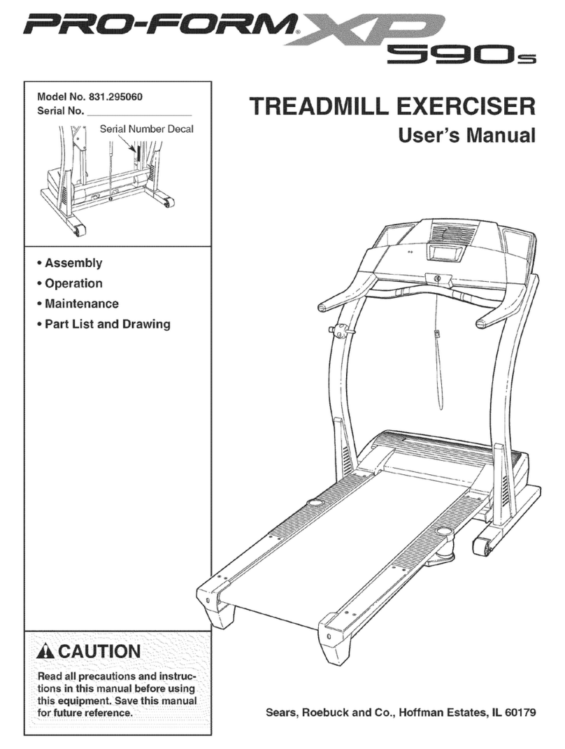 Pro-Form XP 590S User manual