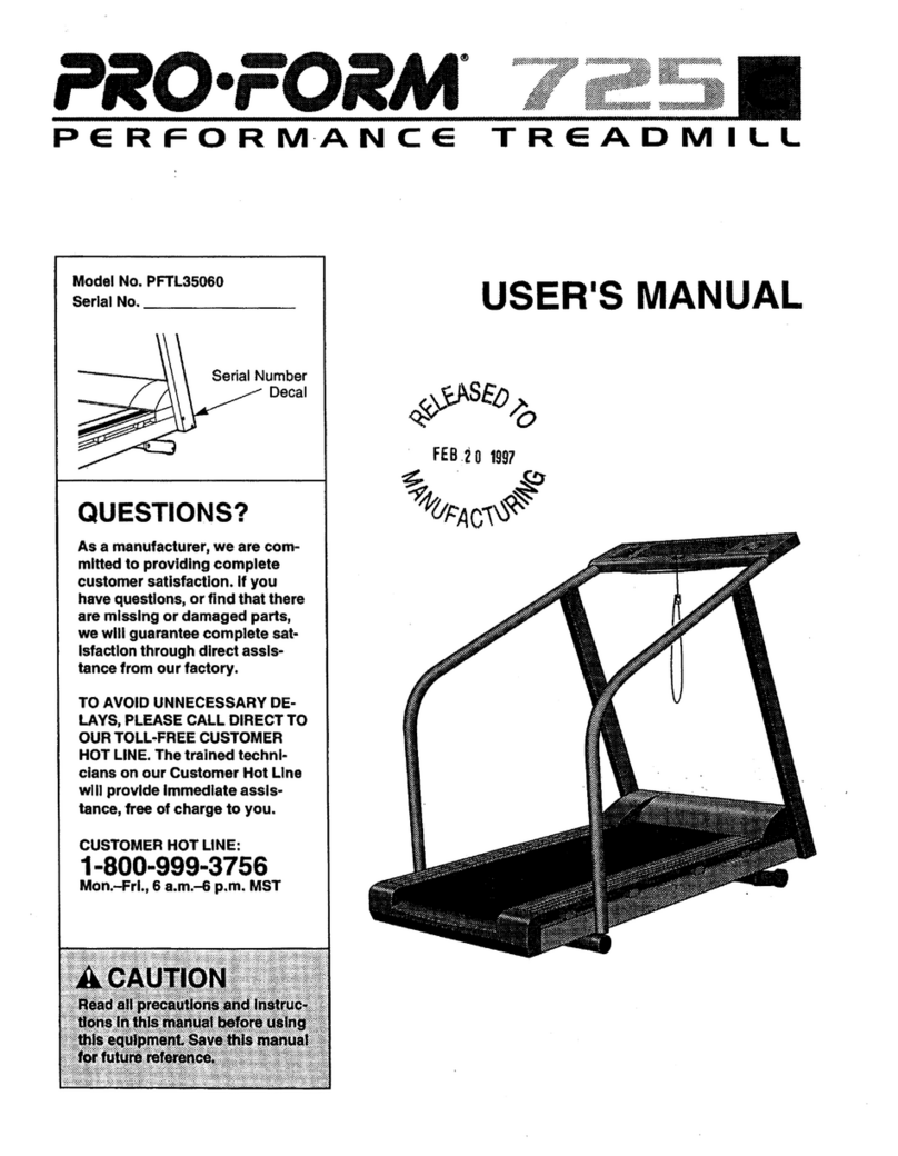 Pro-Form 725 User manual