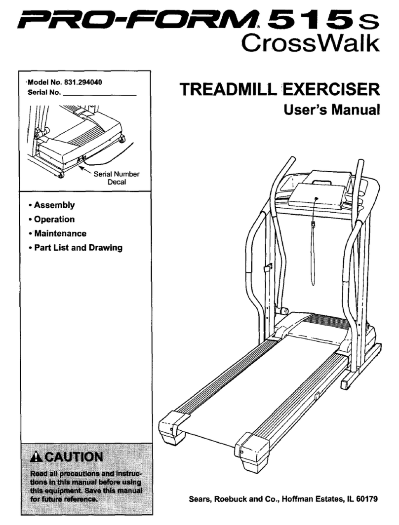 Pro-Form 515 s CrossWalk User manual