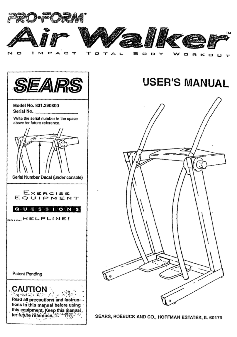 Pro-Form AirWalker User manual Pro-Form AirWalker User manual