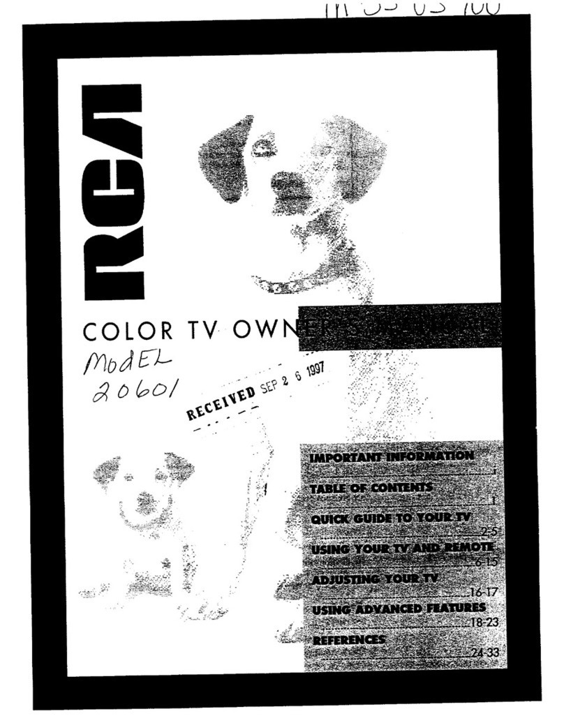 RCA 20601 User manual