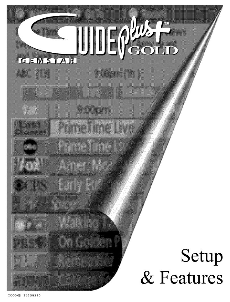 THOMSON GUIDE PLUS+ GOLD SYSTEM Owner's manual
