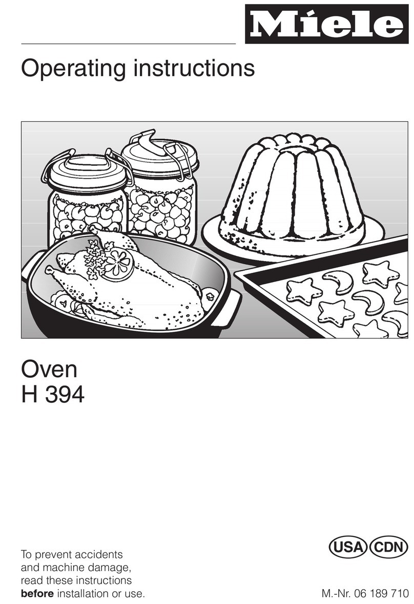 Miele H 394 operating instructions