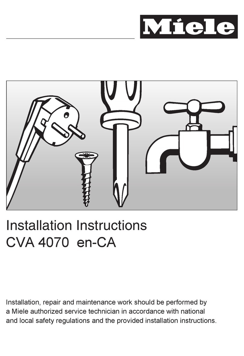 Miele CVA 4070 EN-CA User manual Miele CVA 4070 EN-CA User manual