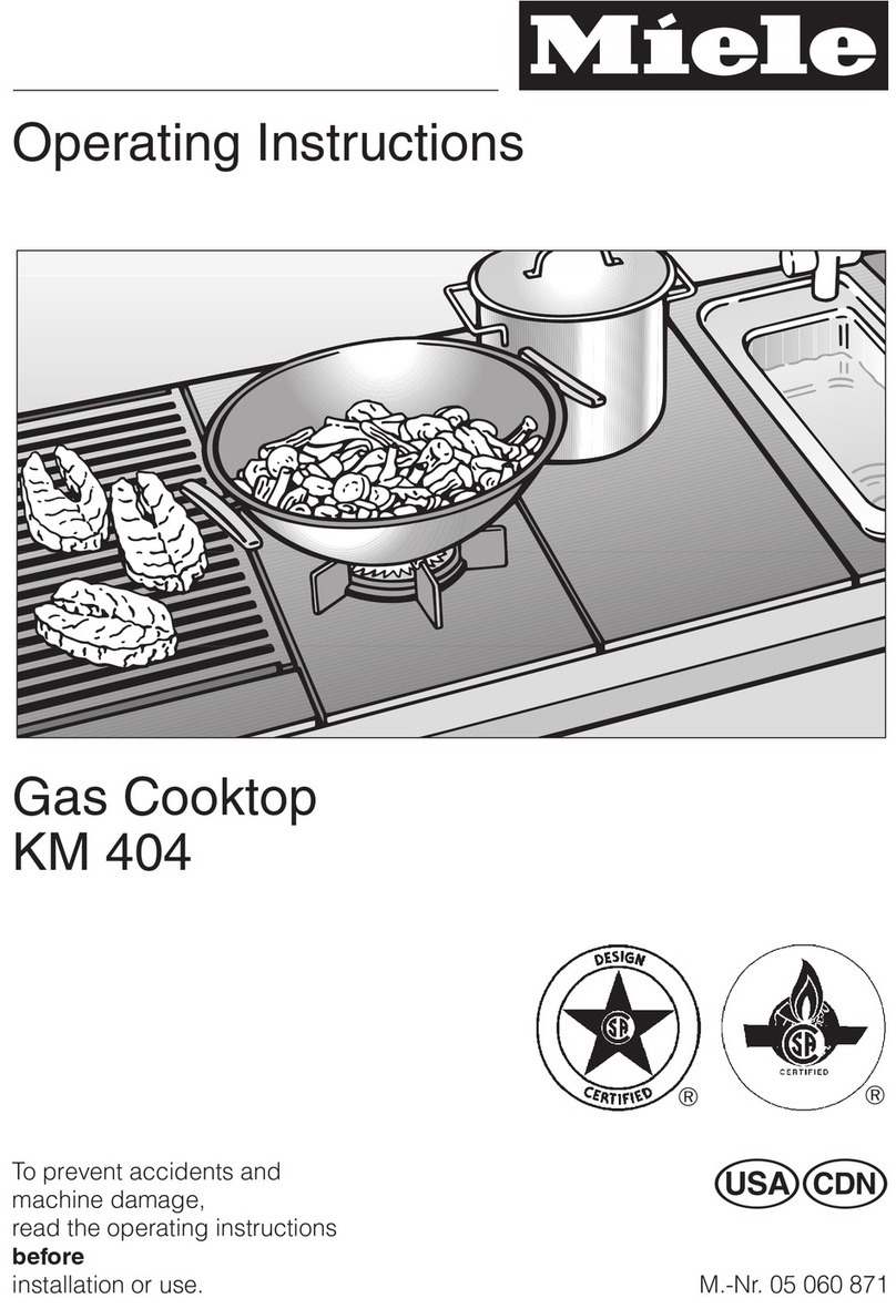 Miele KM 404 operating instructions