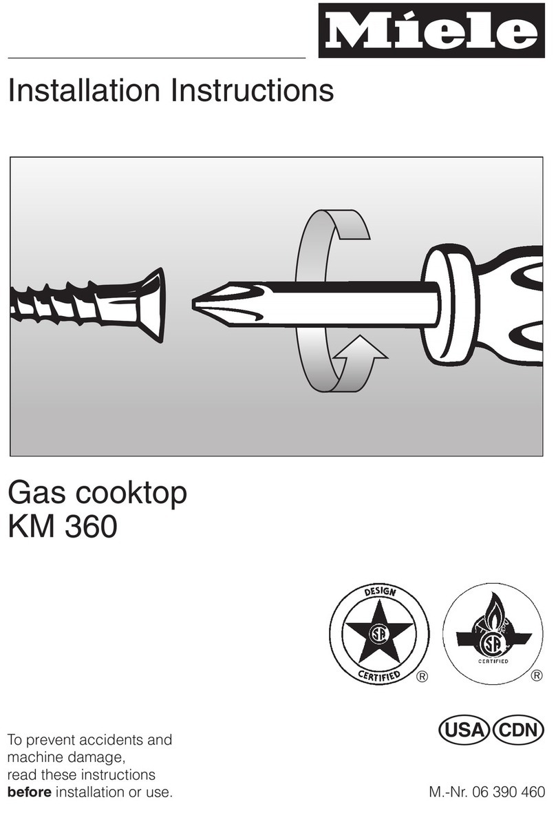 Miele KM 360 G installation instructions