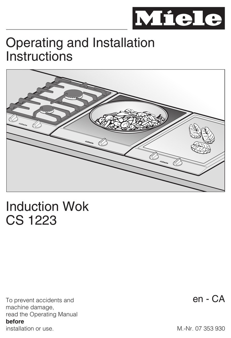 Miele INDUCTION WOK CS 1223 User manual