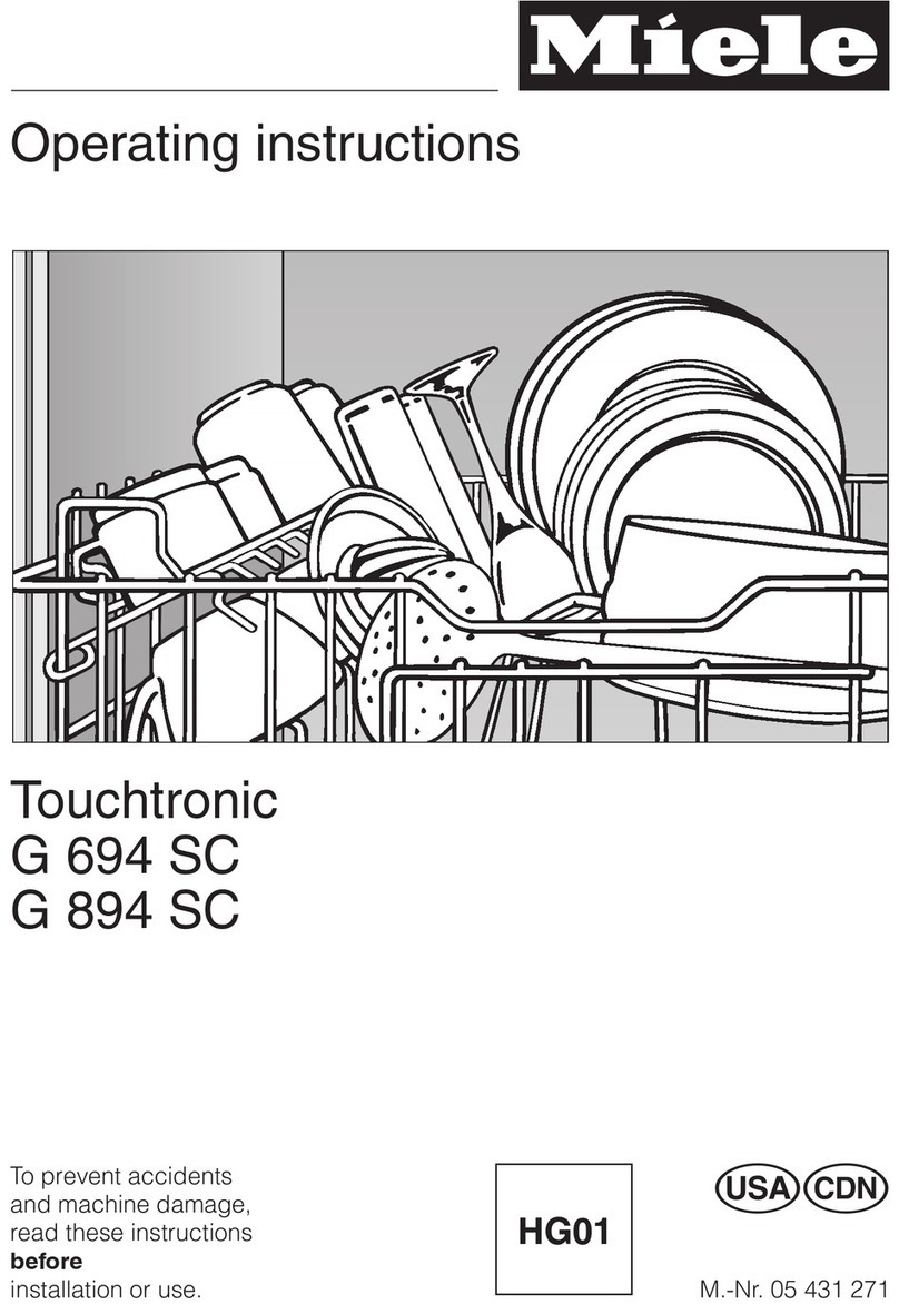 Miele TOUCHTRONIC G 694 SC operating instructions