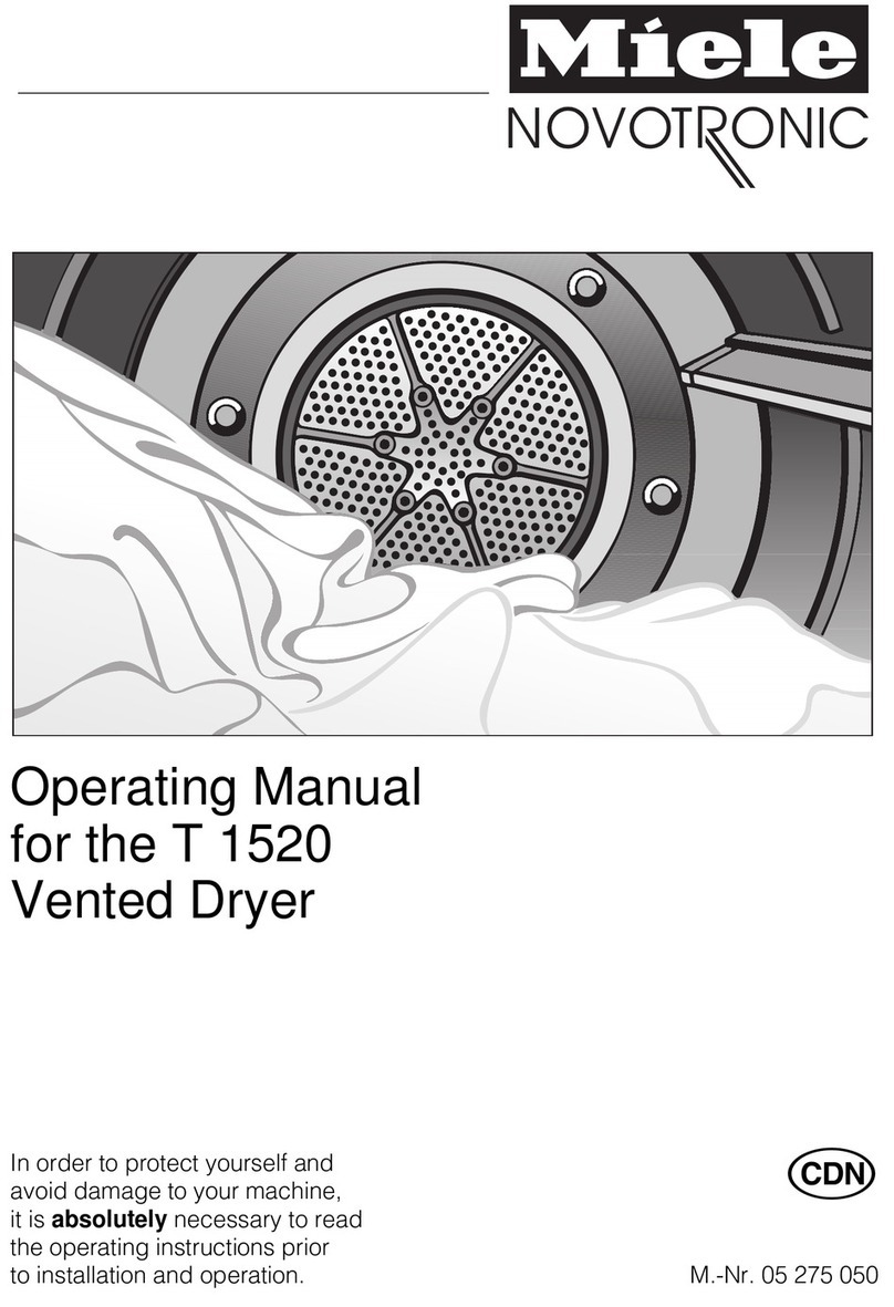 Miele Novotronic T 1520 User manual