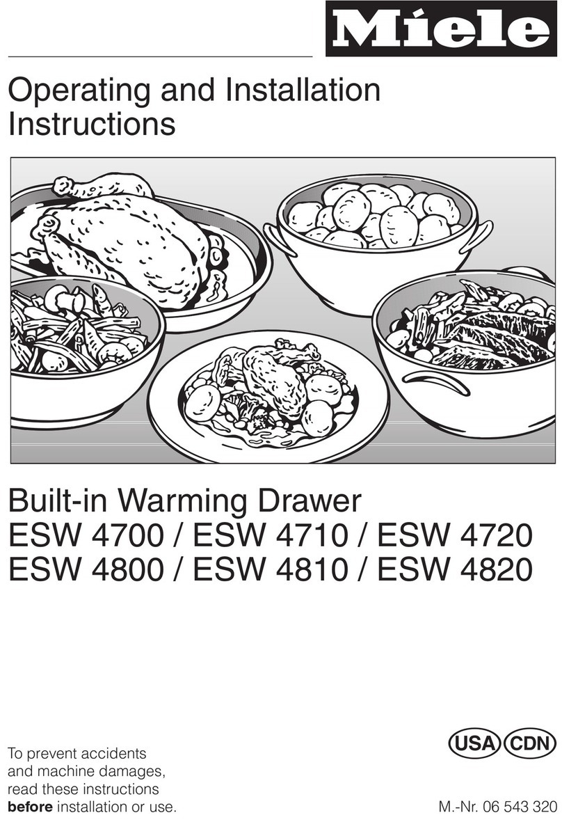 Miele ESW 4700 Operating and installation instructions