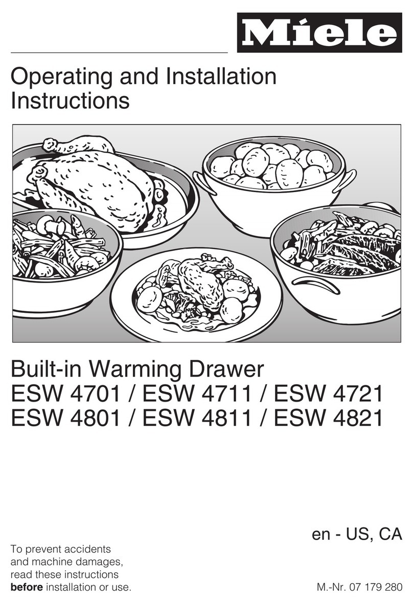 Miele ESW 4701 Operating and installation instructions Miele ESW 4701 Operating and installation instructions