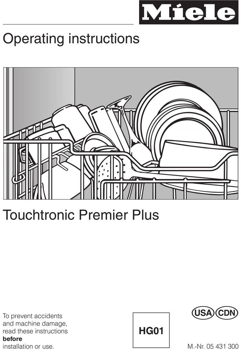 Miele TOUCHTRONIC PREMIER PLUS HG01 operating instructions