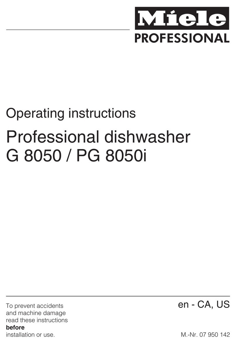 Miele PROFESSIONAL PG 8050I User manual