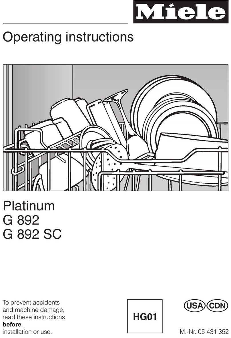 Miele Platinum G 892 User manual Miele Platinum G 892 User manual