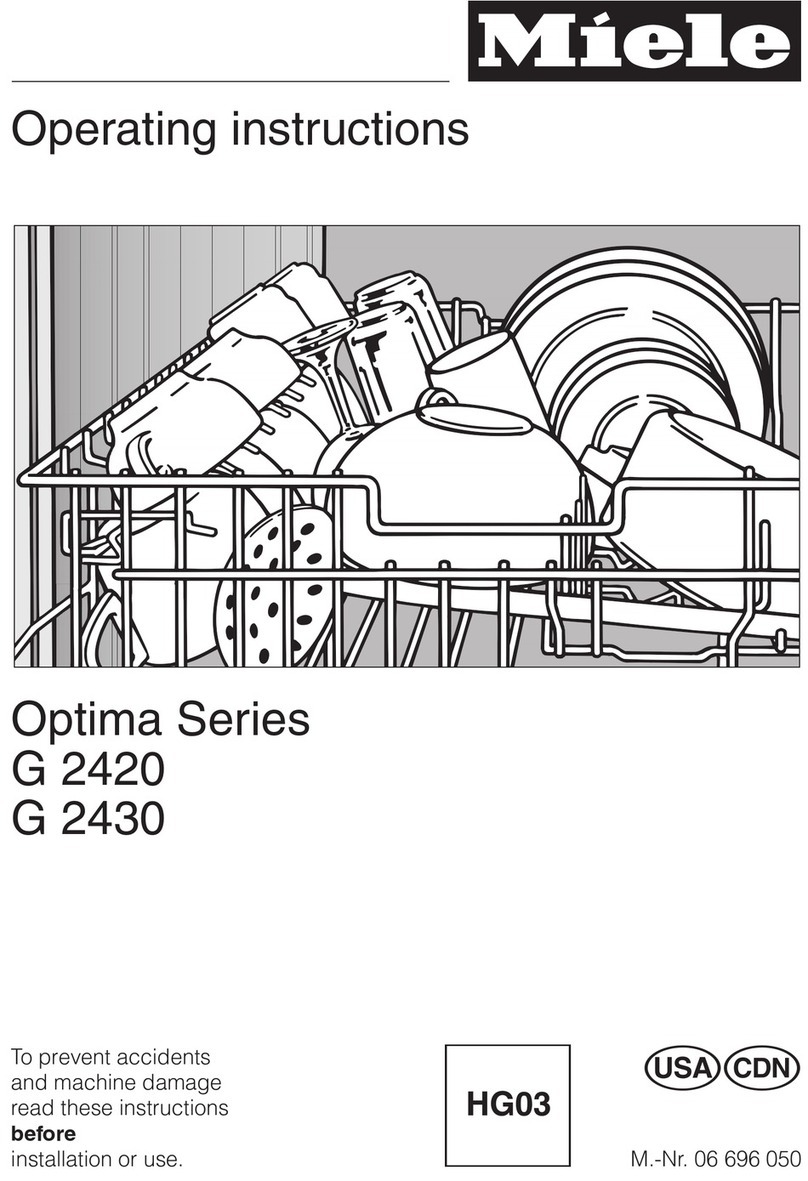 Miele G 2420 operating instructions