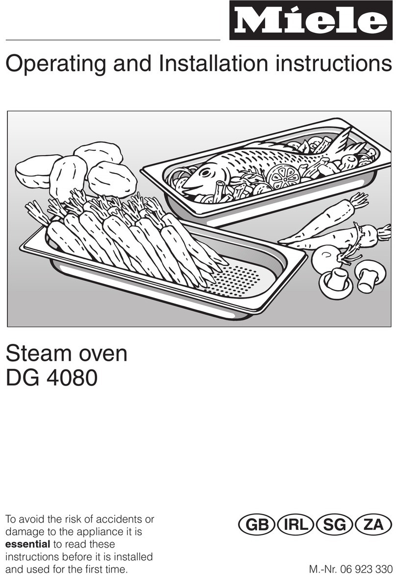 Miele DG 4080 Operating and installation instructions