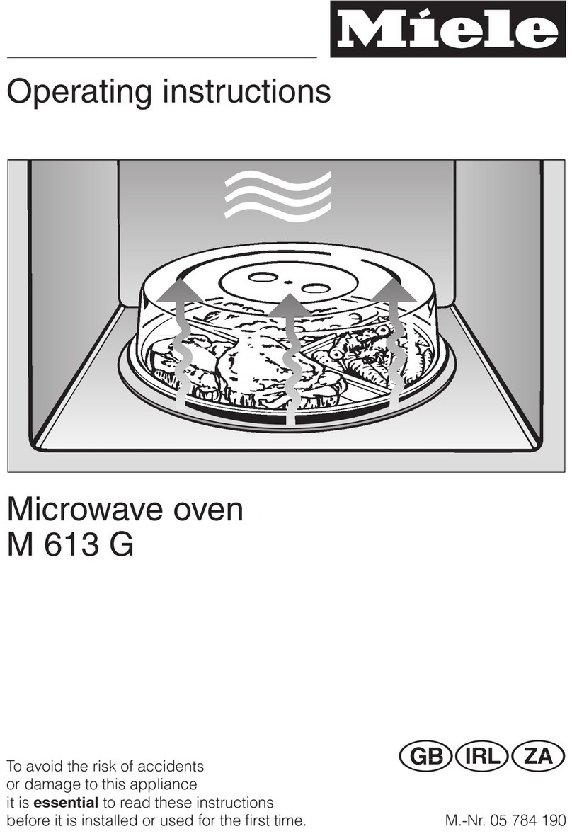 Miele M 613 G operating instructions