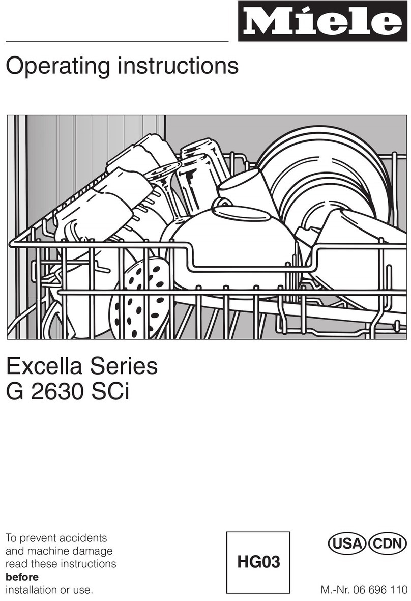 Miele EXCELLA G 2630 SCI User manual