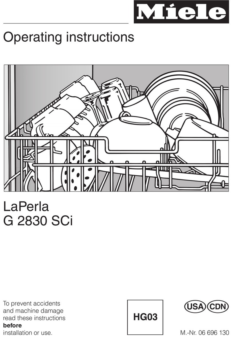Miele LaPerla G 2830 SCi User manual Miele LaPerla G 2830 SCi User manual