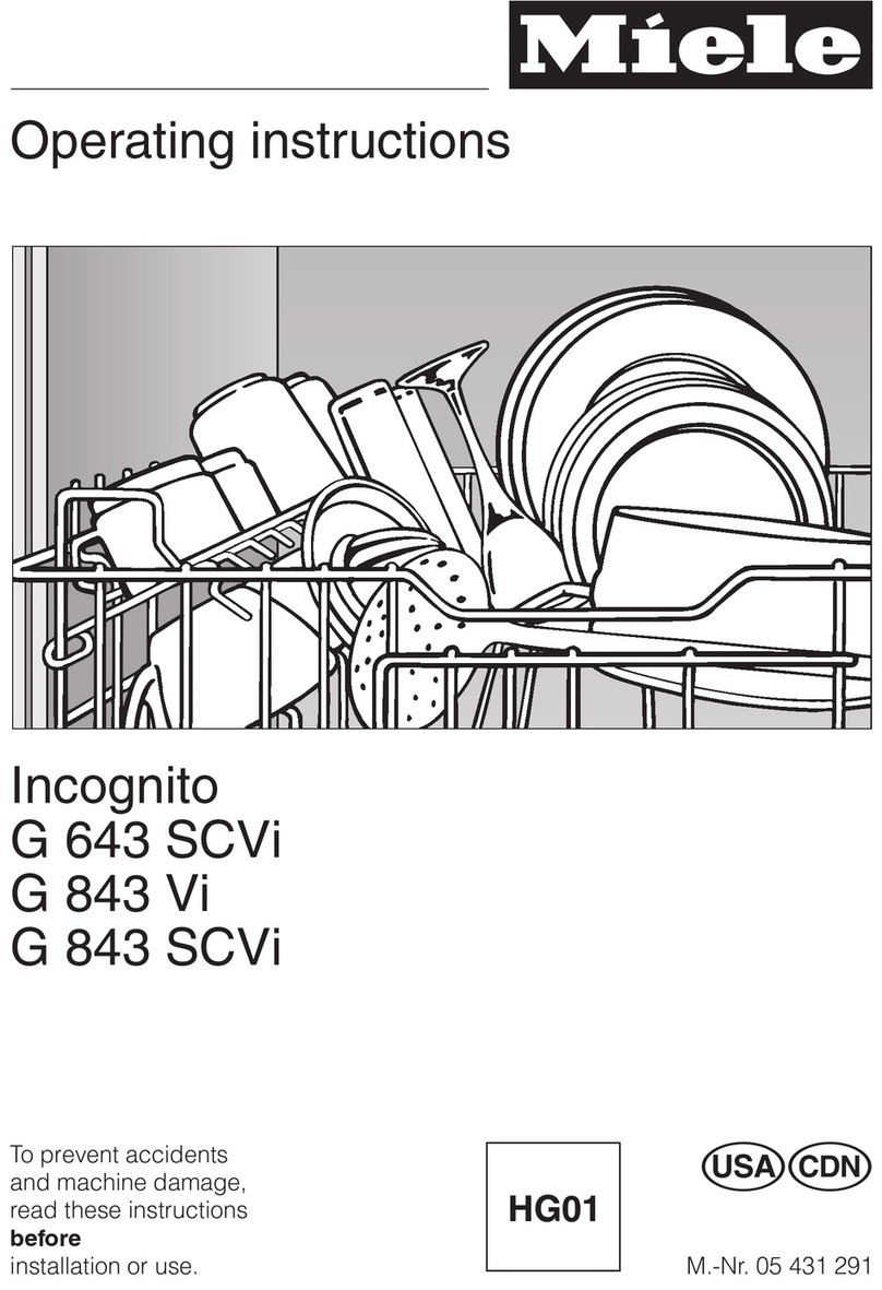 Miele Incognito G 643 SCVi operating instructions