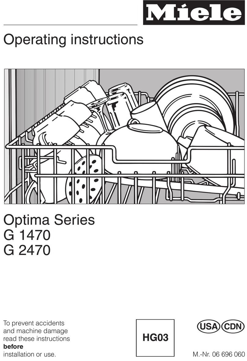 Miele Optima G 1470 User manual Miele Optima G 1470 User manual