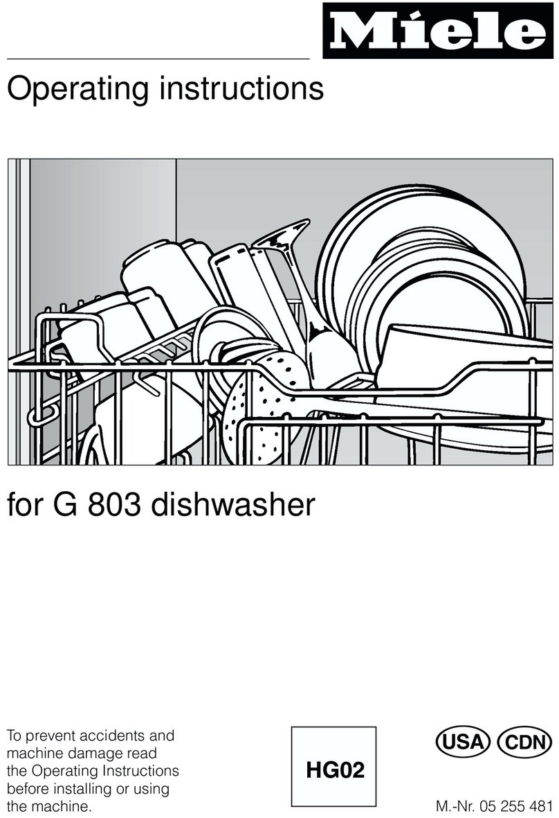 Miele G 803 operating instructions