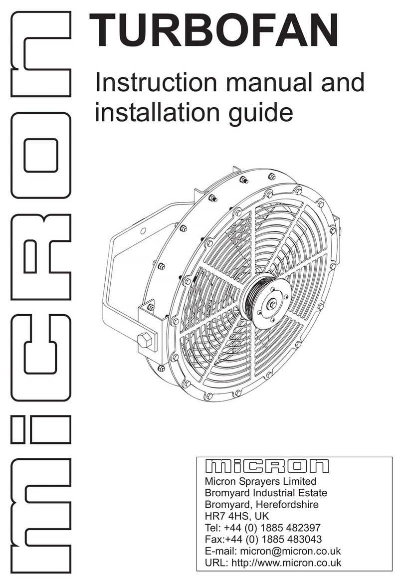 Micron Sprayers Turbofan Installation and instruction manual