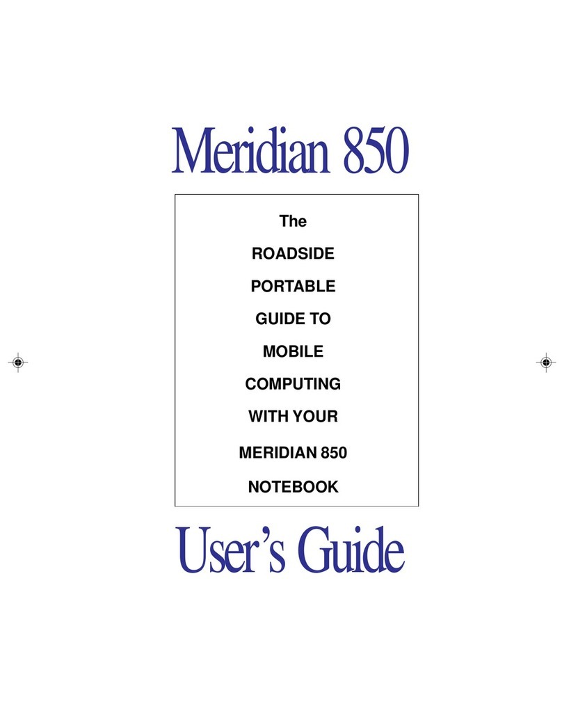 Micron Electronics MERIDIAN 850 NOTEBOOK MERIDIAN 850 user guide Micron Electronics MERIDIAN 850 NOTEBOOK MERIDIAN 850 user guide