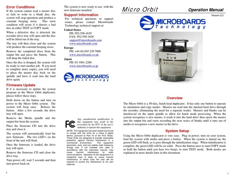 MicroBoards Technology Micro Orbit User manual