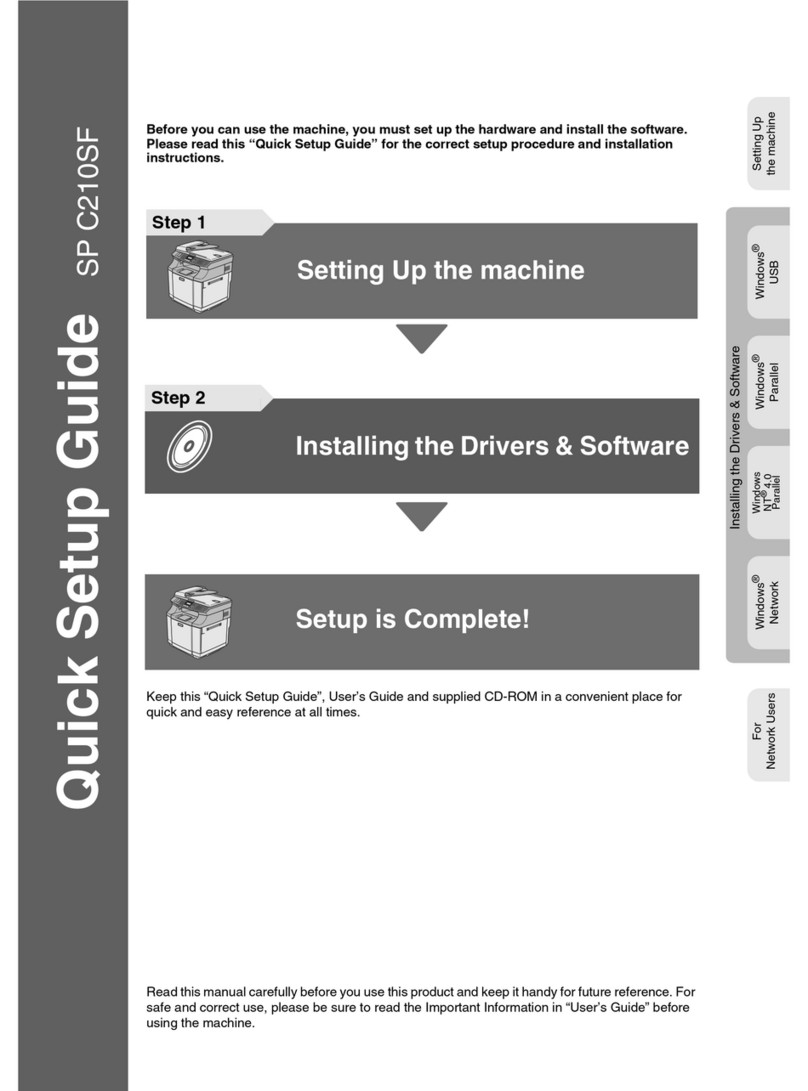 Aficio SPC210SF User manual