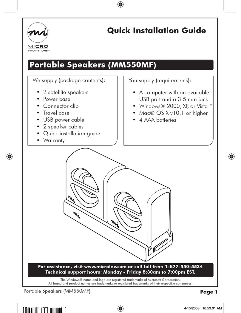 Micro Innovations MM550MF Quick installation guide Micro Innovations MM550MF Quick installation guide